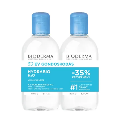 BIODERMA Hydrabio H2O micellás arc- és sminklemosó oldat duopack (250ml+250ml)