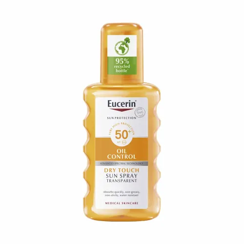 EUCERIN Sun Oil Control Dry Touch színtelen napozó spray SPF50 (200ml)