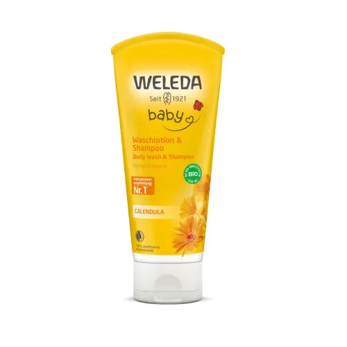 WELEDA Baby Bio körömvirágos natúr baba tusfürdő és sampon (200ml)