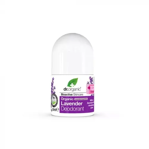 DR. ORGANIC Alumíniummentes golyós dezodor bio levendulával (50ml)