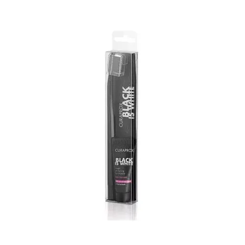 CURAPROX Black is White light pack csomag + mini fogkrém (8ml)