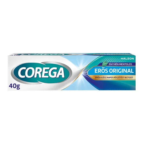 COREGA Erős Original enyhén mentolos műfogsorrögzítő krém (40g)