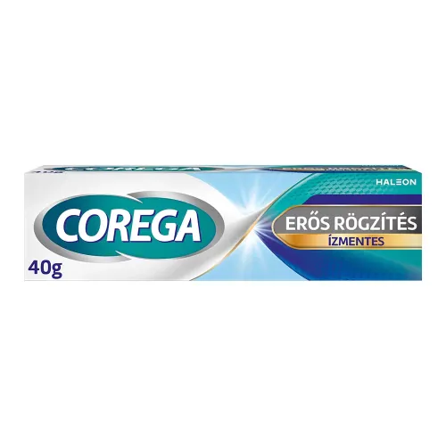 COREGA Erős rögzítés ízmentes műfogsorrögzítő krém (40g)