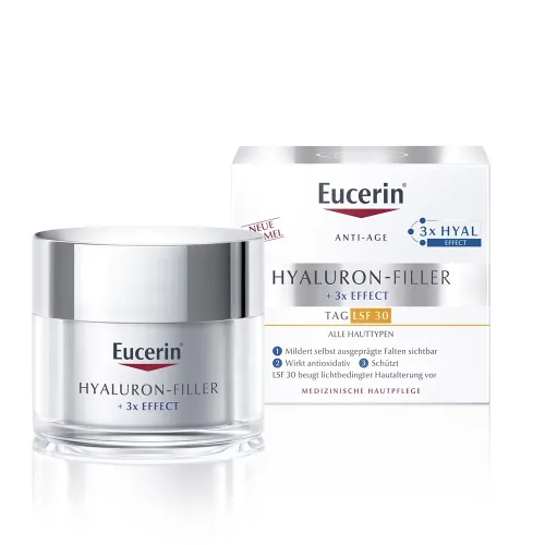 EUCERIN Hyaluron-Filler +3x effect ráncfeltöltő nappali arckrém SPF30 (50ml)