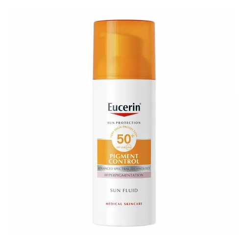 EUCERIN Sun Pigment Control napozó fluid arcra SPF50+ (50ml)