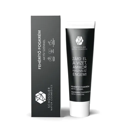 SCHÜSSLER Natur fehérítő fogkrém aktív szénnel (75ml)