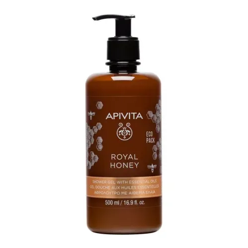 APIVITA Tusfürdő száraz bőrre royal honey ECO Pack (500ml)